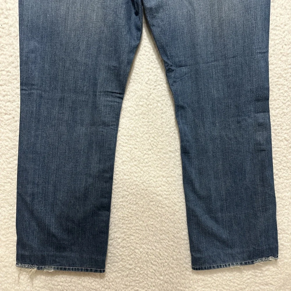 True Religion Men's Blue Straight Leg Jeans Flap Pockets Denim Sz 36 Made In USA